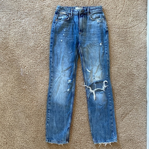 Free People Dakota Straight Leg Jean Indigo Blue - Picture 5 of 8